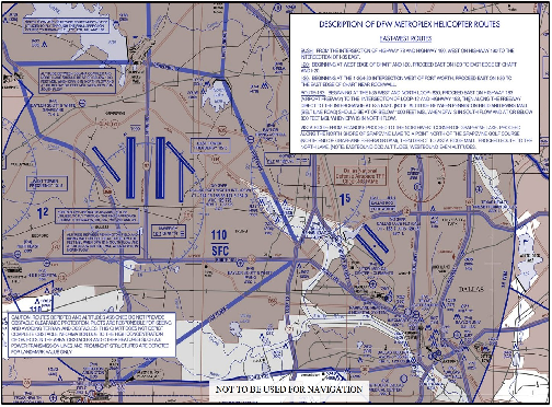 A graphic depicting Helicopter Route Chart.